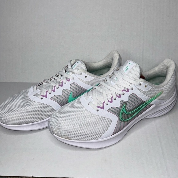 Nike Shoes - Nike Downshifter 11 Running Athletic Shoes Women’s Size 10 White Low Top Lace Up